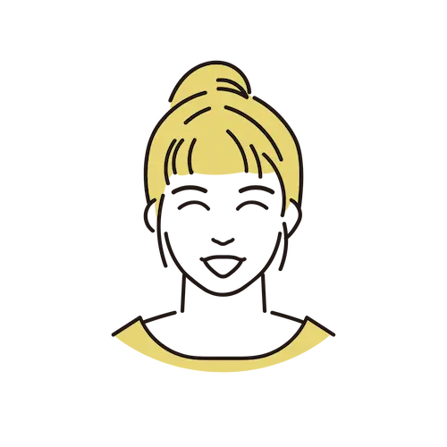 女性のお客様の顔イラスト