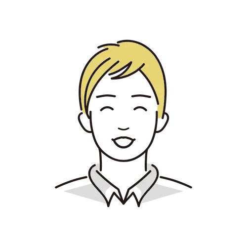 男性のお客様の顔イラスト