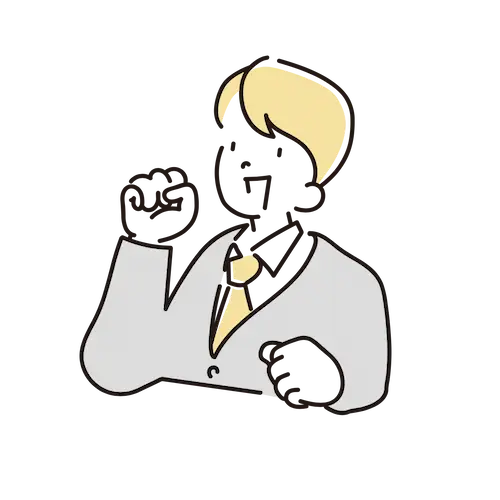 すぐに引っ越したい男性のイメージイラスト